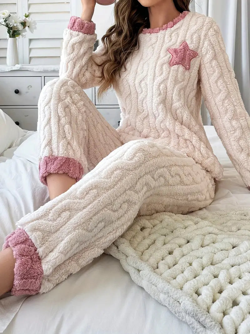 Ensemble Hiver Rose Étoilé pyjama dreami