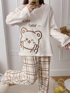 Ensemble pyjama chaud ourson & carreaux pyjama dreami