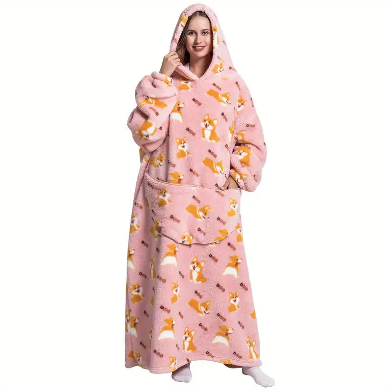Pyjama Plaid a Capuche Oversize Motifs pyjama dreami