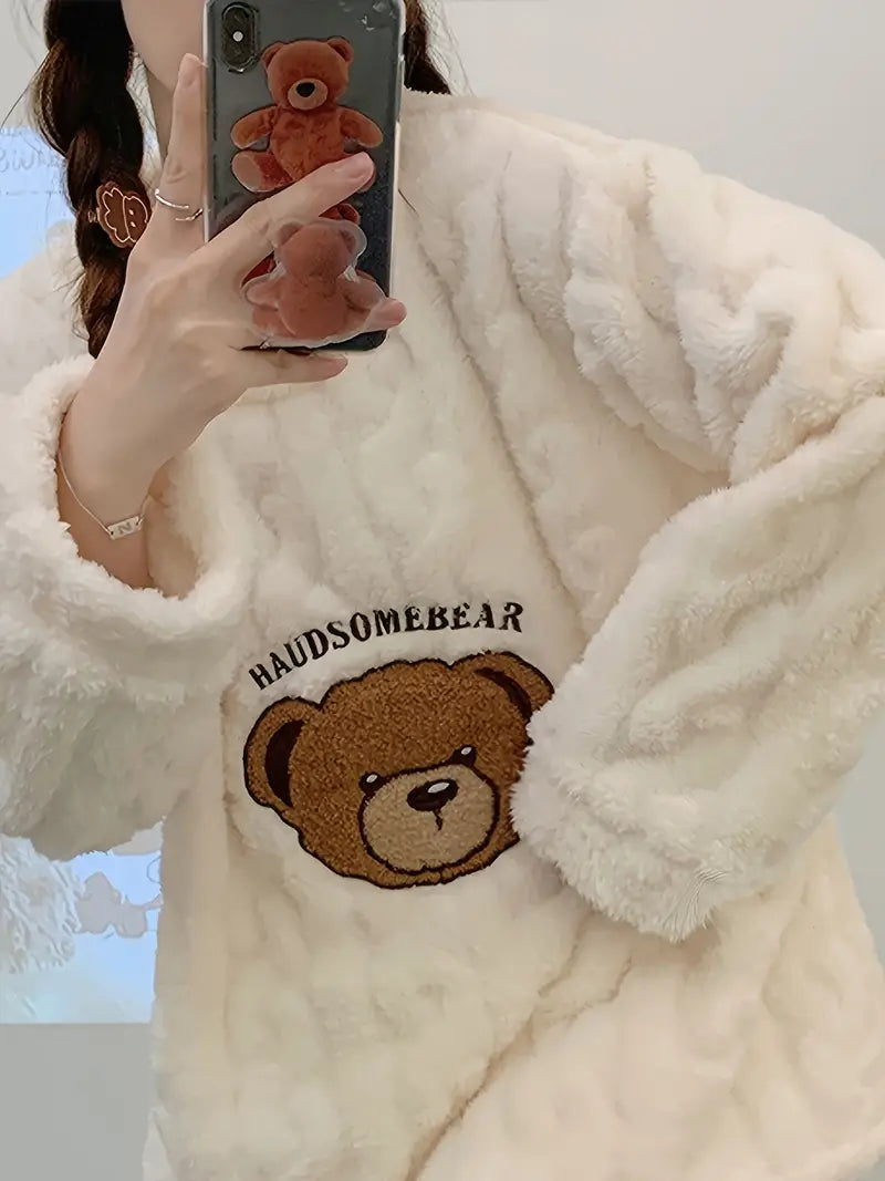 Pyjama polaire ourson beige pyjama dreami