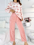 Pyjama d’hiver rose à cœurs pyjama dreami