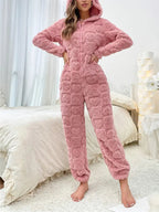 Combinaison Pyjama Cocooning à Motifs Cœurs pyjama dreami