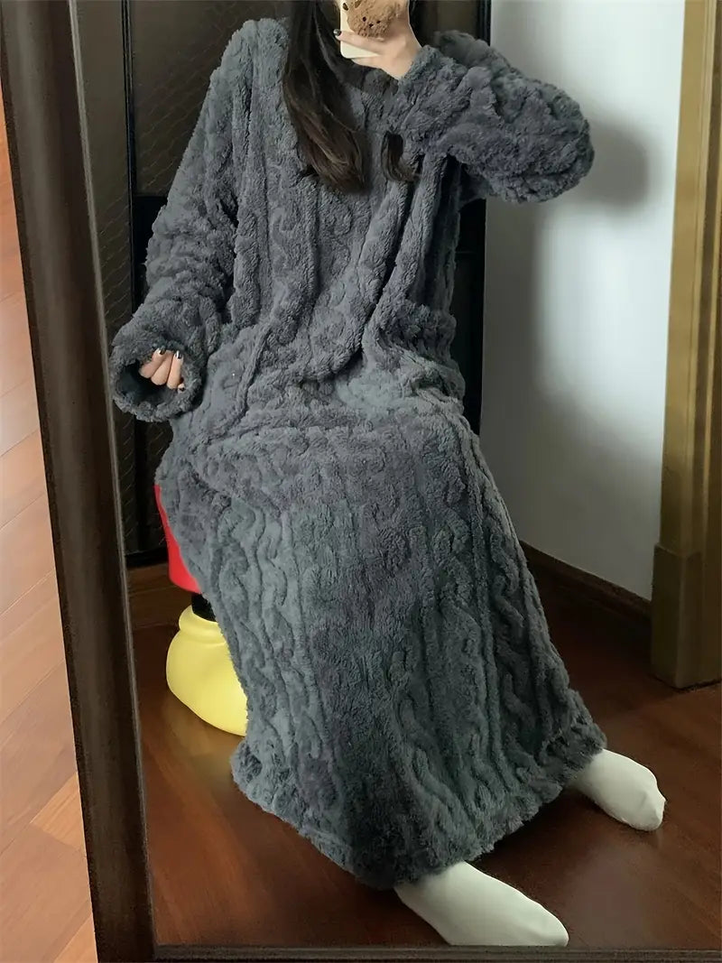 chemise de nuit en polaire longue pyjama dreami