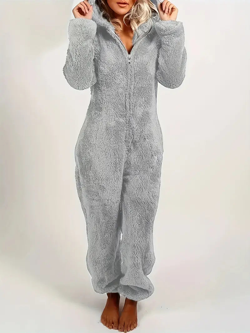 Combinaison Pyjama Gris a Capuche pyjama dreami