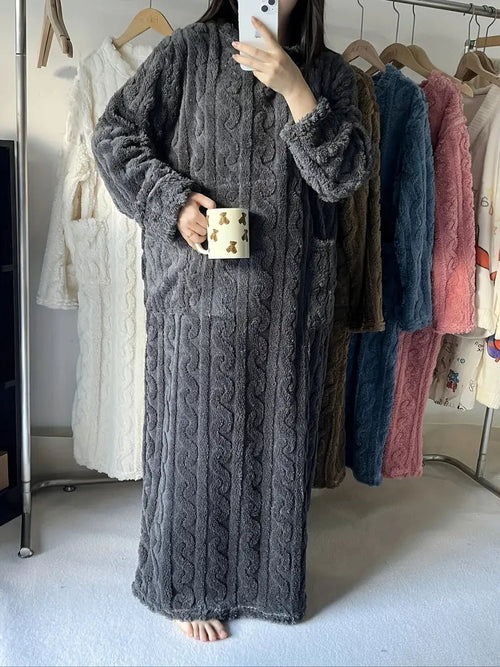chemise de nuit en polaire longue pyjama dreami