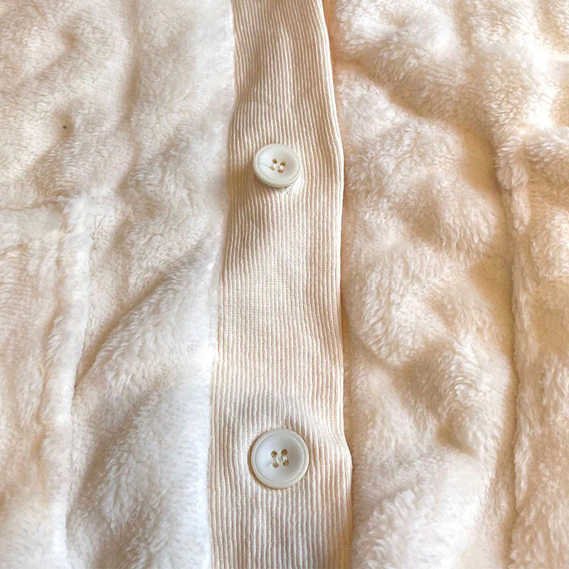 Pyjama cocooning épais à boutons pyjama dreami
